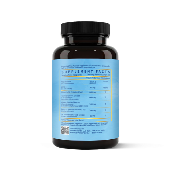 Zelenko Z-Calm™ Dietary Supplement for Calm, focused days and immune support